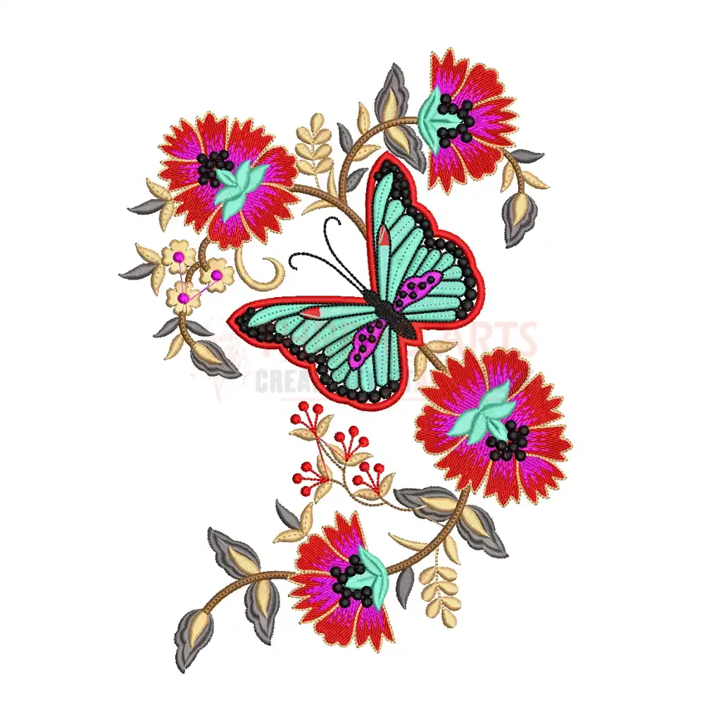 Floral machine Embroidery Card Designs (STA117020) - Sai Thread Arts